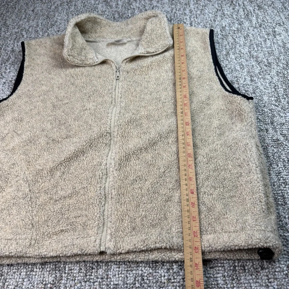 Black Mountain Outdoor Gear Vest Mens Large Fleece Zip Beige Hiking Made In USA